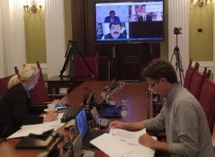 21. oktobar 2020. Narodni poslanik Mladen Grujić na virtuelnom sastanku Interparlamentarne unije